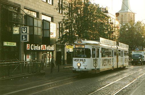 Bogestra Tw 279 /  BO Rathaus / 18.3.90 / 01-279-02 / Slg.B.Esser/P.Zollitsch