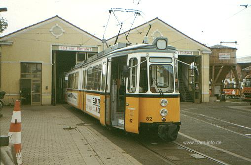 Nordhausen Tw 82 / Betriebshof / 22.7.99 / 47-82-01 / Foto:B.Esser 